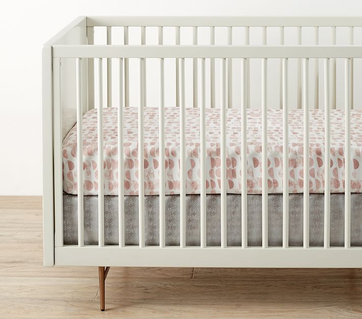 west elm x pbk Metallic Crib Skirt Pottery Barn Kids
