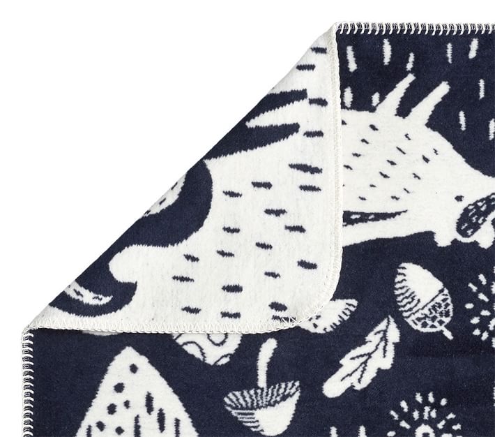 Woodland Fuzzy Baby Blankets Pottery Barn Kids