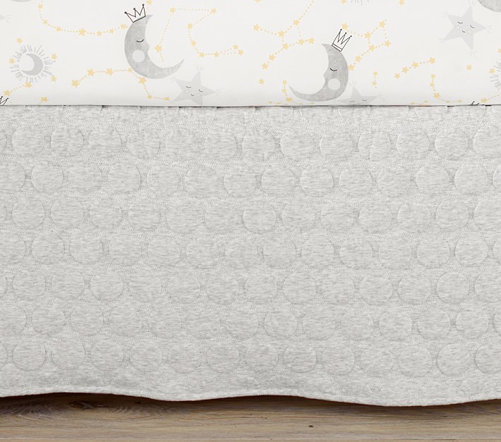 Organic Jersey Dot Crib Skirt Pottery Barn Kids