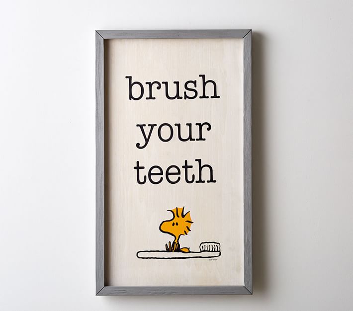 Peanuts® Bathroom Wall Art Pottery Barn Kids