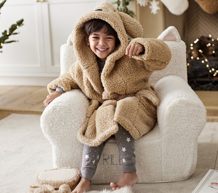 Kids Anywhere Chair®, Ivory Sherpa Kitty Slipcover Only