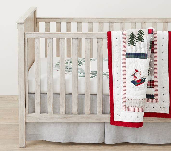 Organic Picture Perfect Holiday Crib Sheets Pottery Barn Kids