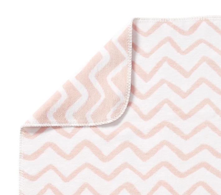 Fuzzy Chevron Baby Blanket Pottery Barn Kids