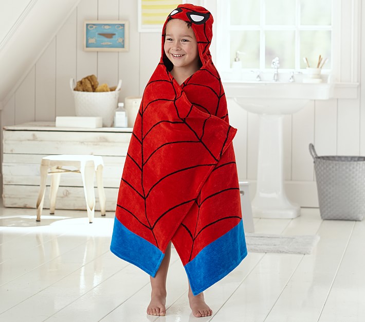 Introducir 72+ imagen spiderman hooded towel