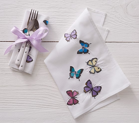 Monique Lhuillier Butterfly Napkin | Easter Table Decor | Pottery Barn Kids