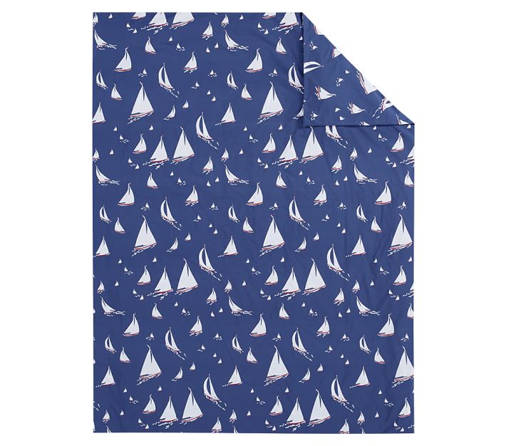 Nautical Sailboat Kids' Duvet Cover | Pottery Barn Kids