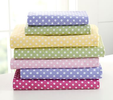 Organic Mini Dot Sheet Set | Pottery Barn Kids