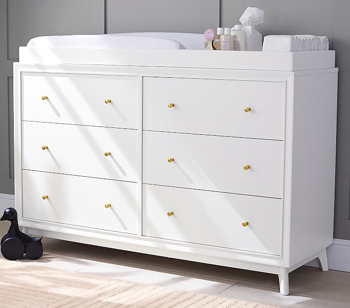 Sloan Extra Wide Changing Table Dresser & Topper Pottery Barn Kids