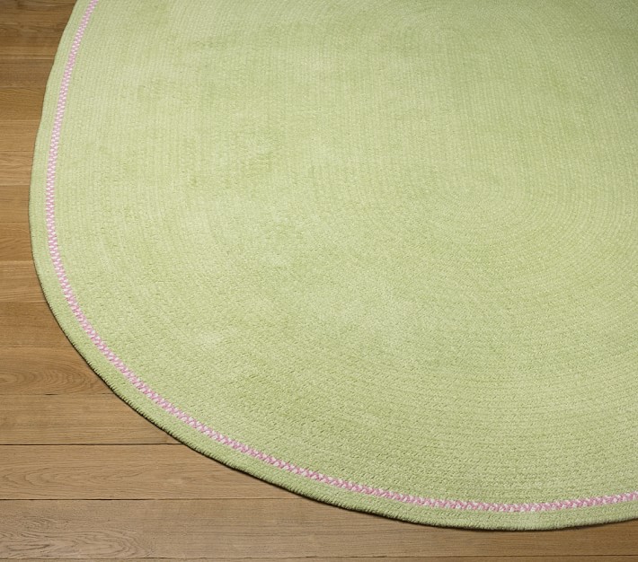 Green Amy Chenille Braid Rug Swatch Pottery Barn Kids