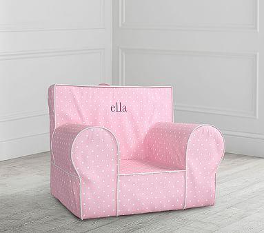 Light Pink Twill Pin Dot Anywhere Chair® Slipcover Only