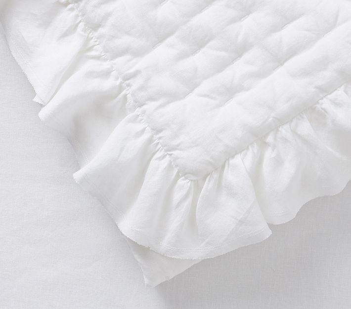 Ruffle European Linen Baby Quilt Pottery Barn Kids