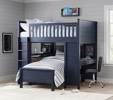 Charlie Kids Loft System & Twin Bed Set | Pottery Barn Kids