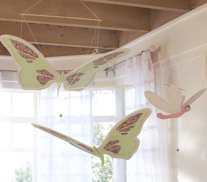 Dragonfly and Butterfly Moving Baby Mobiles Pottery Barn Kids