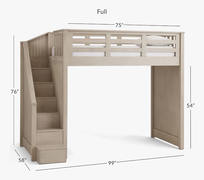 Catalina Stair Loft Bed For Kids | Pottery Barn Kids