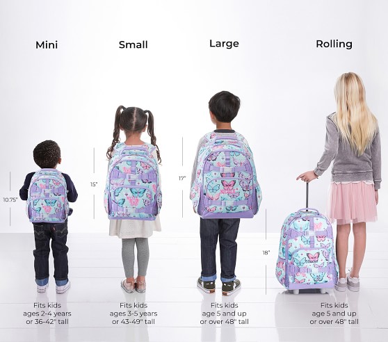 Mackenzie Aqua Lavender Pretty Butterflies Girls Backpacks | Pottery ...