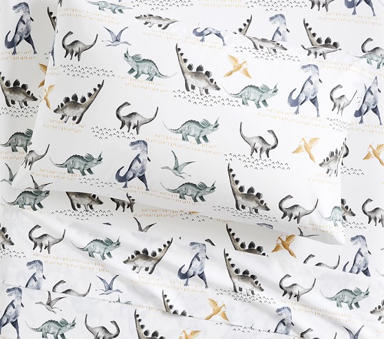 Organic Jurassic Kids' Sheet Set | Pottery Barn Kids