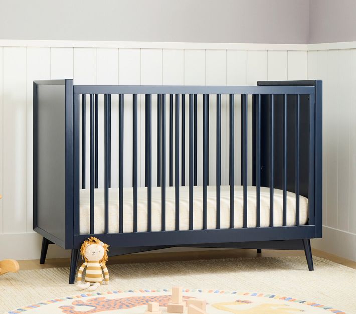 west elm x pbk Mid-Century Convertible Baby Crib | Pottery Barn Kids