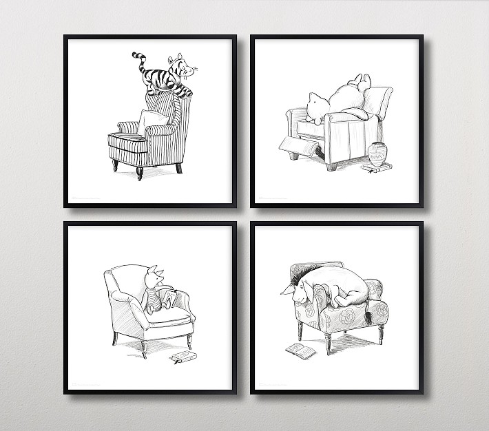 Minted® Disney Winnie the Pooh Wall Art by Stefanie Lane Pottery Barn