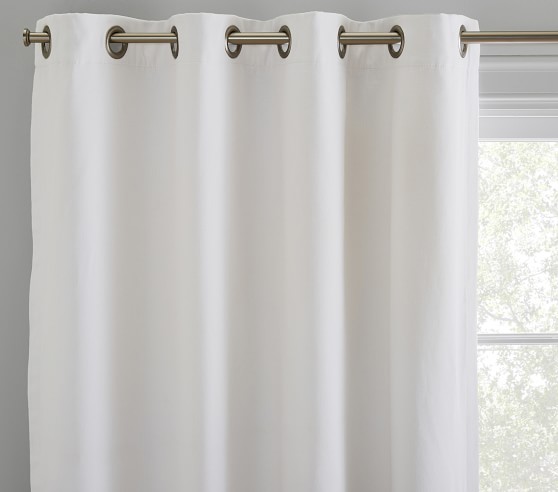 Quincy Cotton Canvas Grommet Blackout Curtain Panel | Pottery Barn Kids