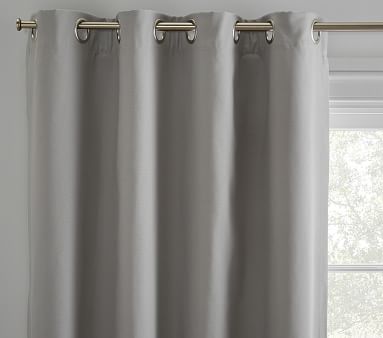 Quincy Cotton Canvas Grommet Blackout Curtain Panel | Pottery Barn Kids