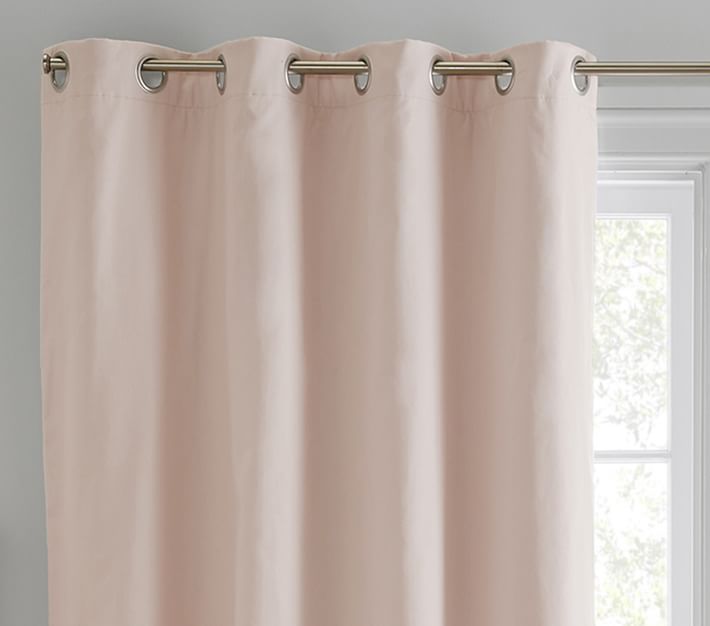 Quincy Cotton Canvas Grommet Blackout Curtain Panel Pottery Barn Kids