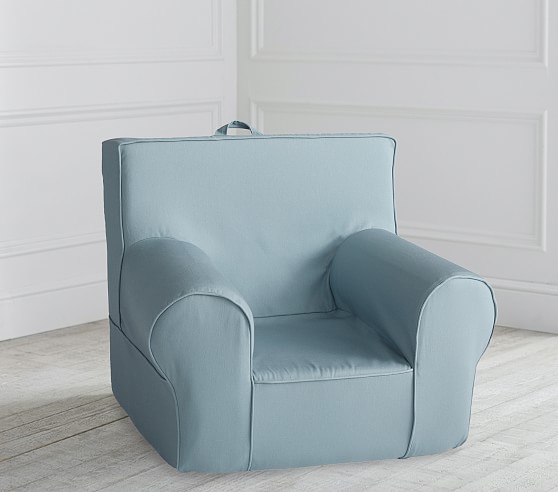 Kids Anywhere Chair Light Blue Slipcover Only Pottery Barn Kids   Img92c 