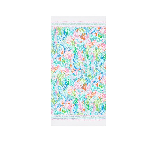 Lilly Pulitzer Mermaid Cove Bath Towel Collection | Pottery Barn Kids