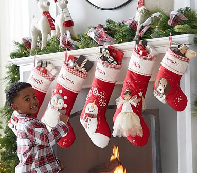 Snowman Quilted Christmas Stocking | Pottery Barn Kids