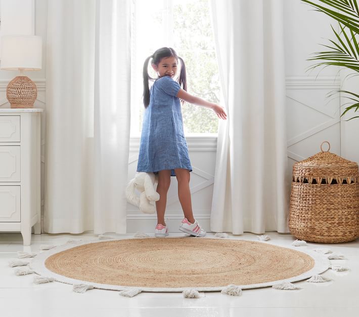 Chenille Jute Round Rug Pottery Barn Kids