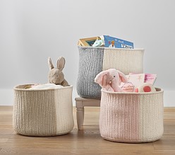 Two Toned Wool Blend Basket