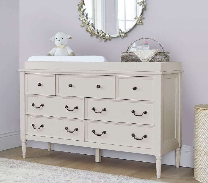 Blythe Extra Wide Changing Table Dresser & Topper Pottery Barn Kids