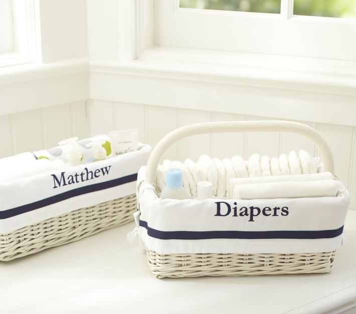 Navy Harper Changing Table Organizer Liners Pottery Barn Kids