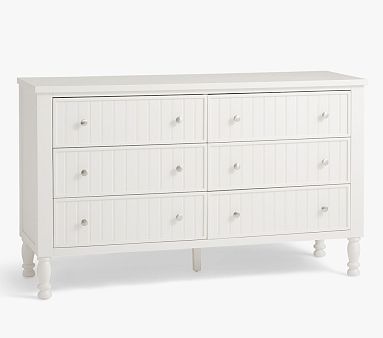 Catalina Beadboard Extra-Wide Dresser, Simply White, In-Home Delivery