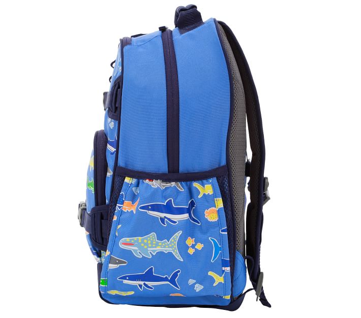 Mackenzie Blue Bright Sharks Glow-in-the-Dark Backpacks | Pottery Barn Kids