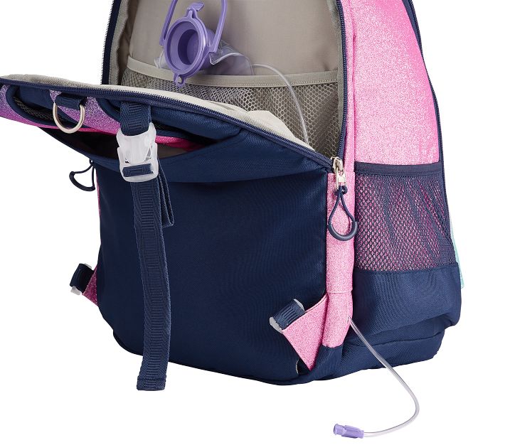 Mackenzie Rainbow Ombre Sparkle Glitter Adaptive Backpack | Pottery ...