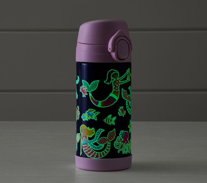 Mackenzie Navy Mermaid Friends Glow-in-the-Dark Water Bottles | Pottery ...