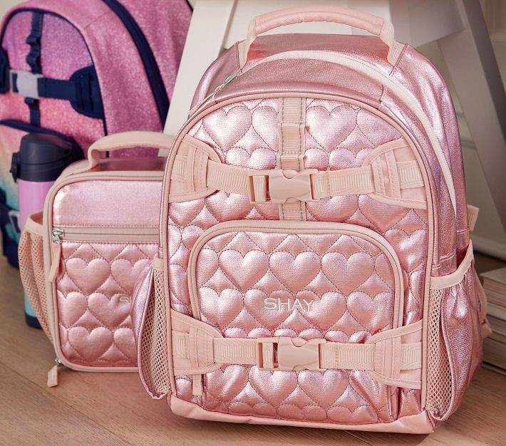 Mackenzie Navy Pink Multi Hearts Backpacks