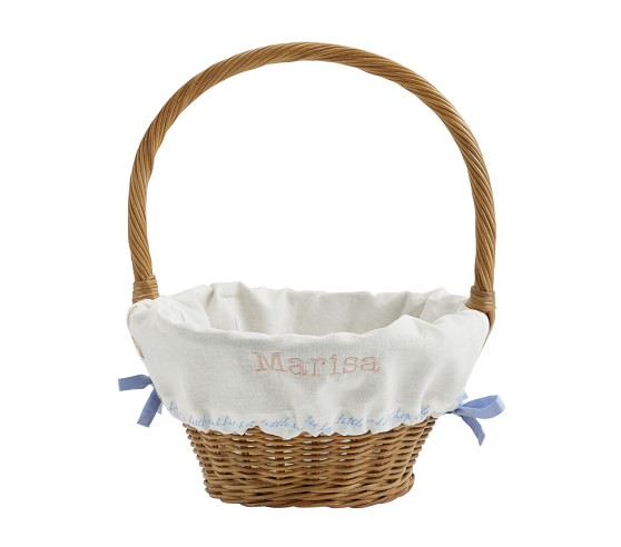 Peter Rabbit™ Bunny Script Easter Basket Liner | Pottery Barn Kids