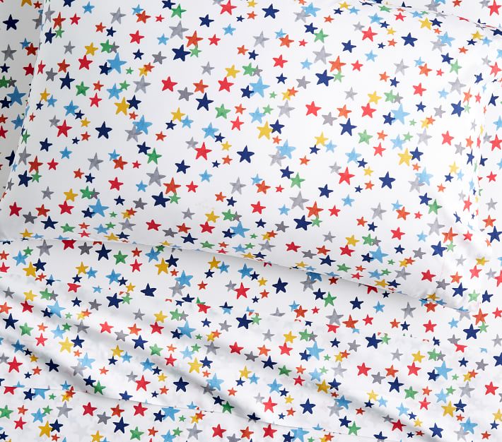 Retro Star Organic Sheet Set & Pillowcases | Pottery Barn Kids