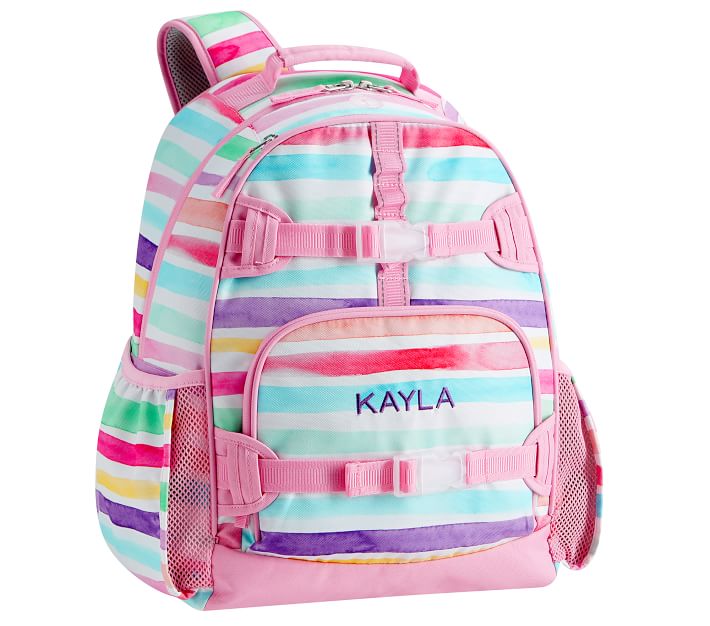 Rainbow Stripe Quilted Small Backpack