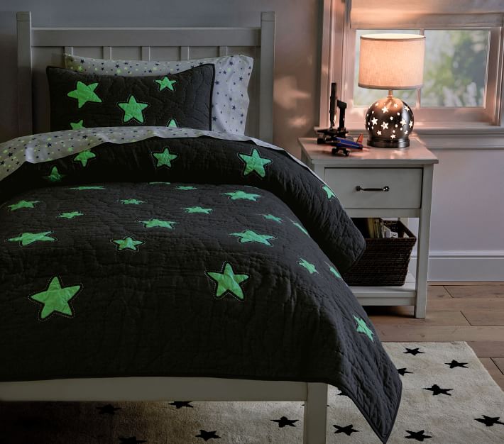 Shining Star GlowintheDark Quilt & Shams Pottery Barn Kids