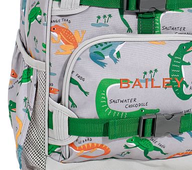 Mackenzie Gray Reptiles Backpacks | Pottery Barn Kids