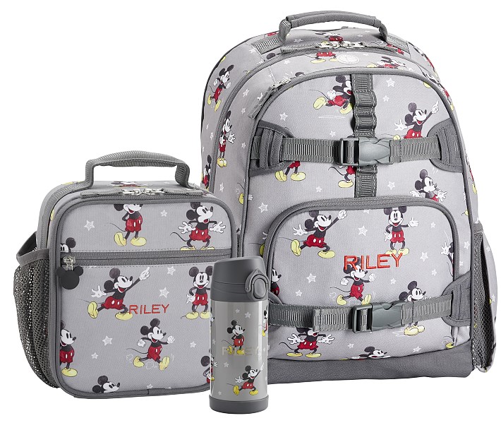 Disney Mickey Mouse Backpack Set ~ 3 Pc Bundle with Lunch Box, Backpack and  Stickers
