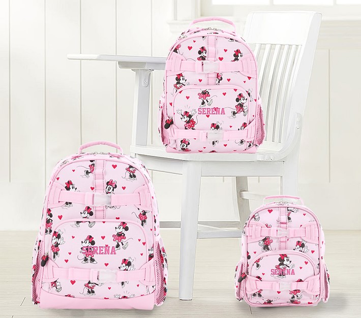 Disney Minnie Mouse Backpack 15 w/ Pink Reusuable Drink Pouch 14