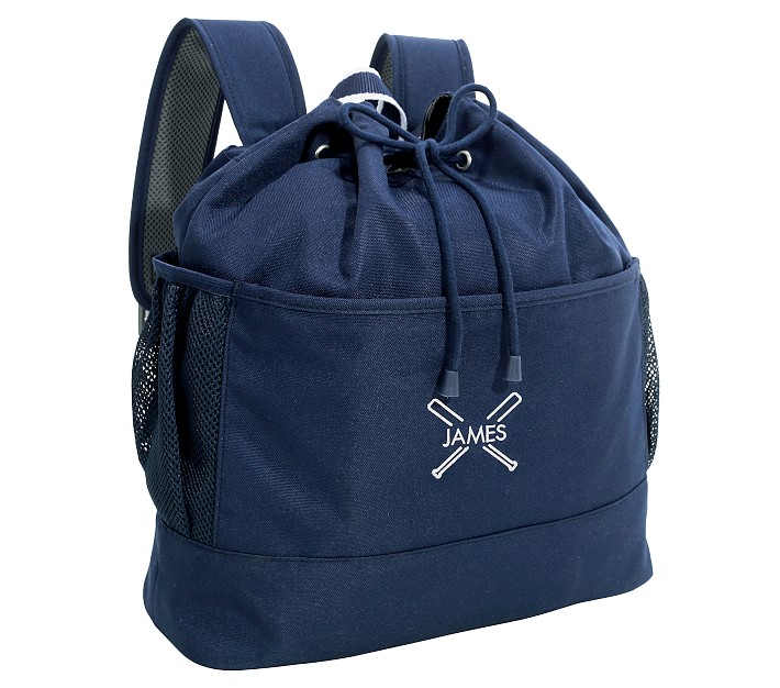 Mackenzie Navy Solid Backpacks