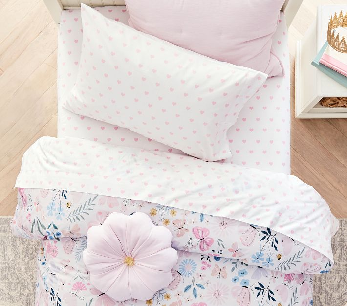 Wildflower Butterfly Organic Duvet Cover & Shams | Pottery Barn Kids