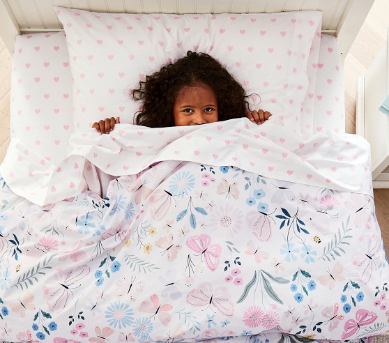 Wildflower Butterfly Organic Duvet Cover & Shams | Pottery Barn Kids