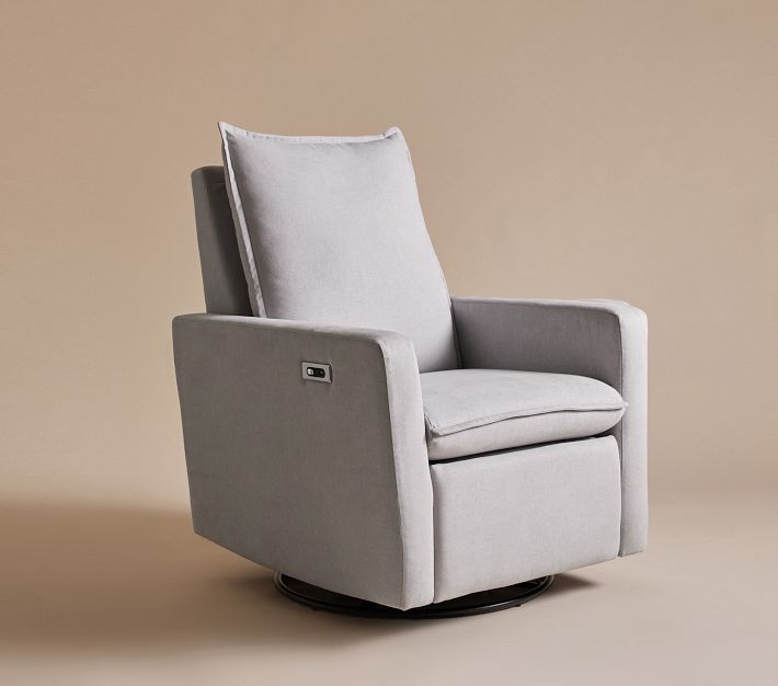 Paxton Small Spaces Manual & Power Swivel Recliner Pottery Barn Kids