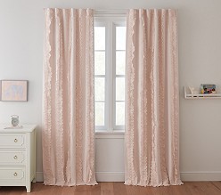 Eyelet Appliqué Blackout Curtain Panel