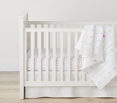 Nadia Dot Organic Crib Fitted Sheet | Pottery Barn Kids